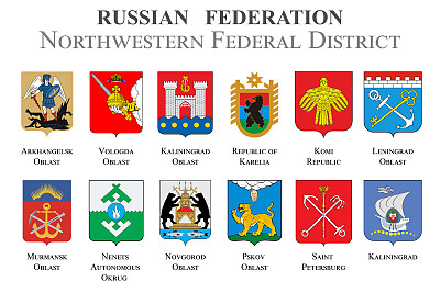 俄罗斯联邦西北联邦区的国家盾旗