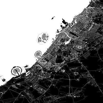 迪拜矢量地图