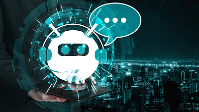 AI聊天机器人智能数字客服应用概念。