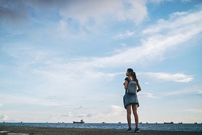 在台湾旅游的女子