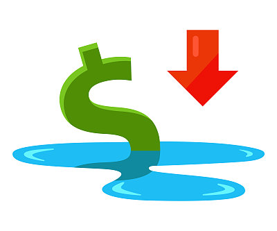 美元正被淹死在水坑里。美国经济下滑