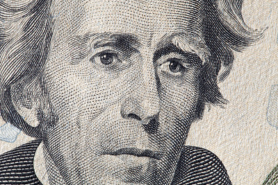 安德鲁·杰克逊的肖像印在20美元纸币上