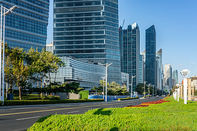 青岛金融中心街景
