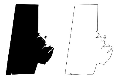 美国北卡罗来纳州达勒姆县(美国县，美国，美国)地图矢量插图，涂鸦草图达勒姆地图