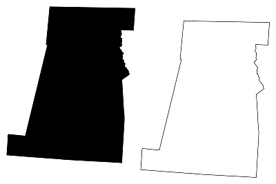 俄亥俄州麦迪逊县(美国县，美国，美国)地图矢量插图，潦草草图麦迪逊地图