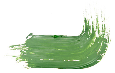 绿色画笔描边