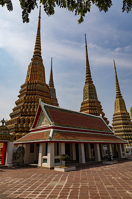 泰国曼谷著名寺庙(Wat Pho或Wat Phra Chetuphon Wimonmangklararam)