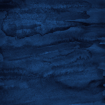 手绘水彩背景.海军蓝抽象水彩画.