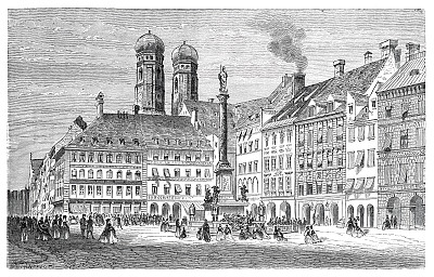德国慕尼黑圣玛丽圆柱1862年