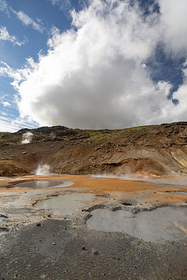 Seltún (Seltun)地热区Krýsuvík (Krysuvik)在冰岛的雷克雅内斯半岛