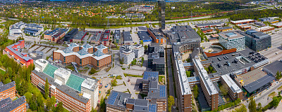 Kista从空中俯瞰，斯德哥尔摩
