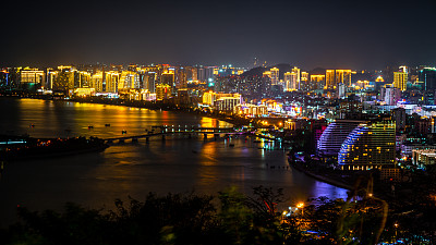 三亚城市夜景与照明建筑在三亚海南中国