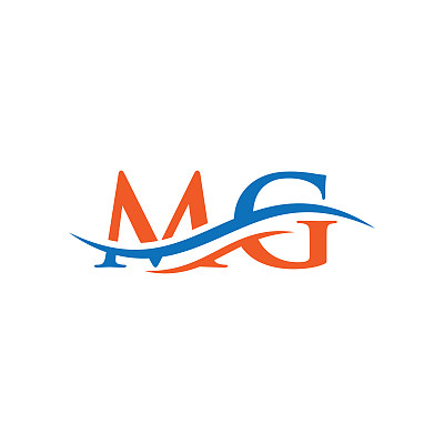 现代MG商标设计为企业和公司的身份。创意MG字母与豪华概念。