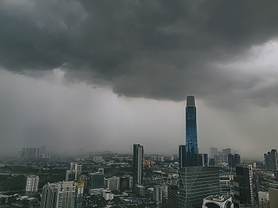 吉隆坡城市景观暴雨云