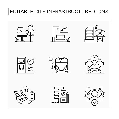 城市基础设施线路图标设置