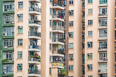 现代建筑的外观。构建抽象的背景