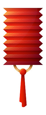 唐人街灯。中国的挂灯笼，红色的夜灯