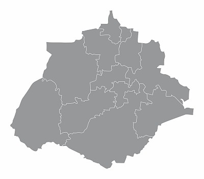 阿瓜斯卡连特斯州行政地图