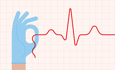 心电波形心跳脉搏心脏病学家心律不齐医生健康概念