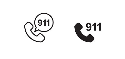 sos电话图标。911，紧急情况和帮助，警告，警报矢量图标的web。图标的移动应用程序在孤立的背景