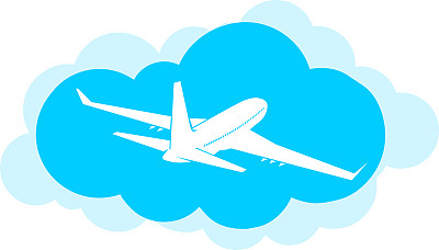 客机或飞机图标