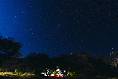 就像在纳米比亚的荒野上，在无数的星星下梦游