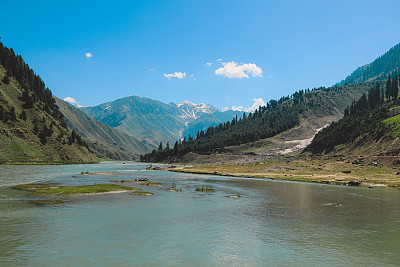 巴基斯坦吉尔吉特巴尔蒂斯坦山的山间河流