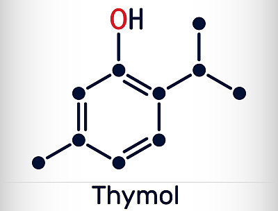 麝香草酚、IPMP分子。它是酚，是伞花烃的天然单萜衍生物。从百里香油或其他挥发油中提取的。骨骼的化学公式