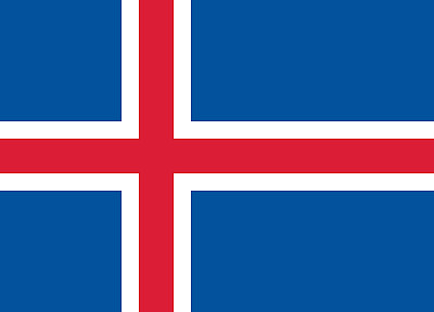 冰岛国旗。冰岛国旗冰岛是北大西洋的一个北欧岛国。平的图标。纹理贴图