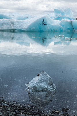 冰岛Jokulsarlon冰川泻湖冰山