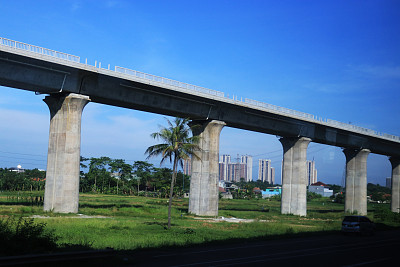 印尼雅加达的单轨铁路建设