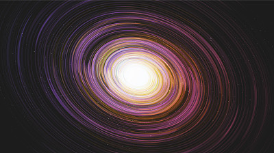 彩色的巨型interstella星系背景与银河系螺旋，宇宙和星空的概念设计，矢量