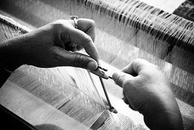纺织工业手工工人特写