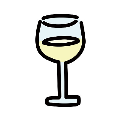 白葡萄酒图标风格插图