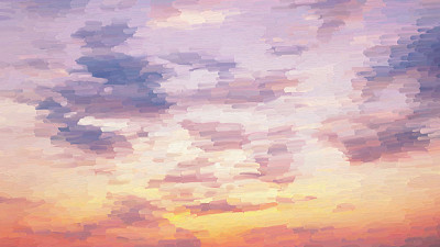 米色和明亮色彩的油画抽象夜空。彩色的云朵。当代艺术随意用暖色画笔触。丙烯画插画尺寸16K用深颜色画天空。