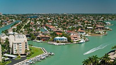 佛罗里达州马可岛的鸟瞰图