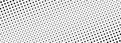 黑色半色调网点纹理叠加在白色宽背景。