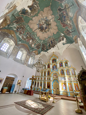 俄罗斯苏兹达尔的老教堂内部