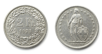 瑞士two-franc硬币