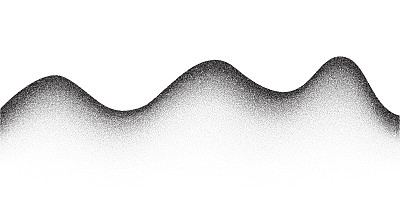 纹波的背景。点画结构。抽象景观，网纹风格。黑色噪音和沙子渐变效果。随机分布的背景。向量