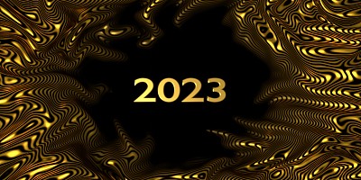 2023年新年贺卡抽象金属背景