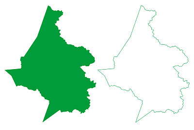 坦博里尔市(Ceará state, municipality of Brazil, federal Republic of Brazil)地图矢量插图，涂鸦坦博里尔地图