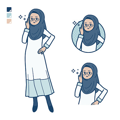 一位阿拉伯年长妇女戴着眼镜的图像