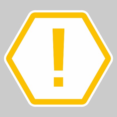 感叹号，注意标志，警告图标，危险警告符号，矢量标志符号黄色样式。孤立的图标。