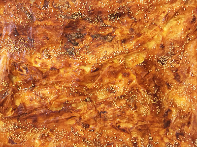 Homemade Turkish food börek, baked pastry item