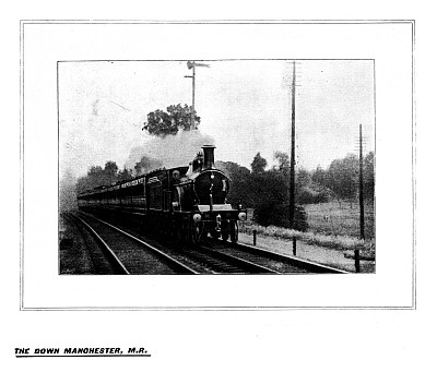 19世纪c插图下曼彻斯特的火车;米德兰铁路;1898年英国快报杂志