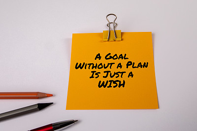 没有计划的目标只是一个愿望。把文字写在一张纸上
