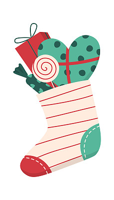 圣诞袜与目前平图标寒假