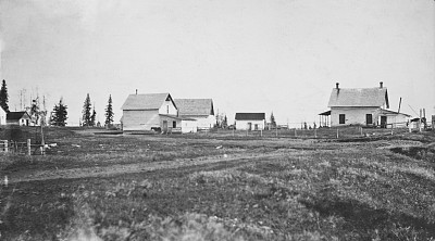 加拿大阿尔伯塔省瓦巴斯卡的HBC毛皮贸易站- 1913年