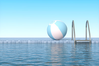 海滩充气球